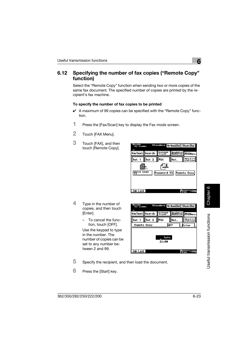 To specify the number of fax copies to be printed | Konica Minolta bizhub 222 User Manual | Page 122 / 366
