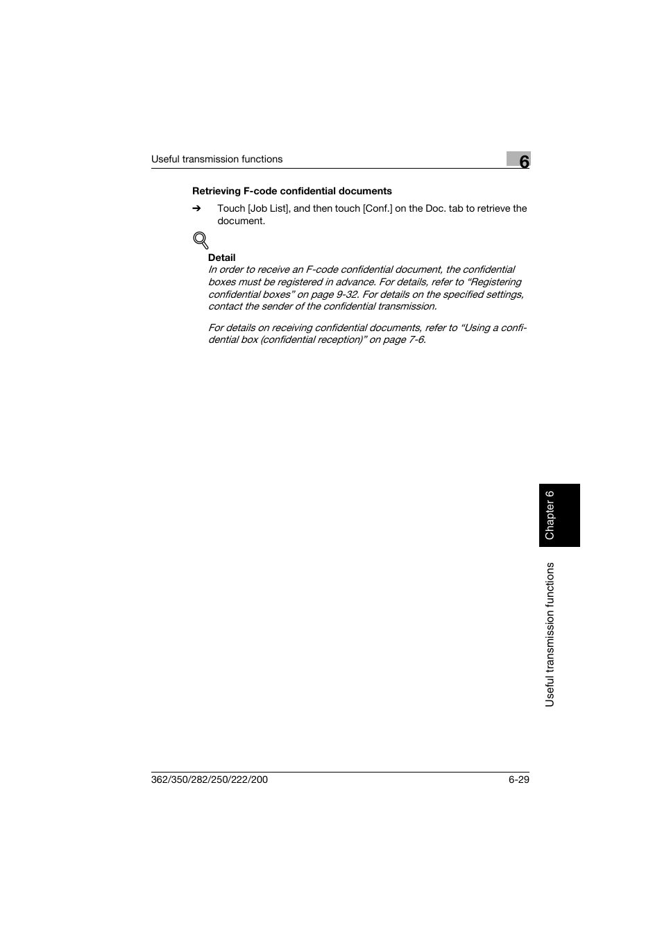 Retrieving f-code confidential documents, Retrieving f-code confidential documents -29 | Konica Minolta bizhub 222 User Manual | Page 128 / 366