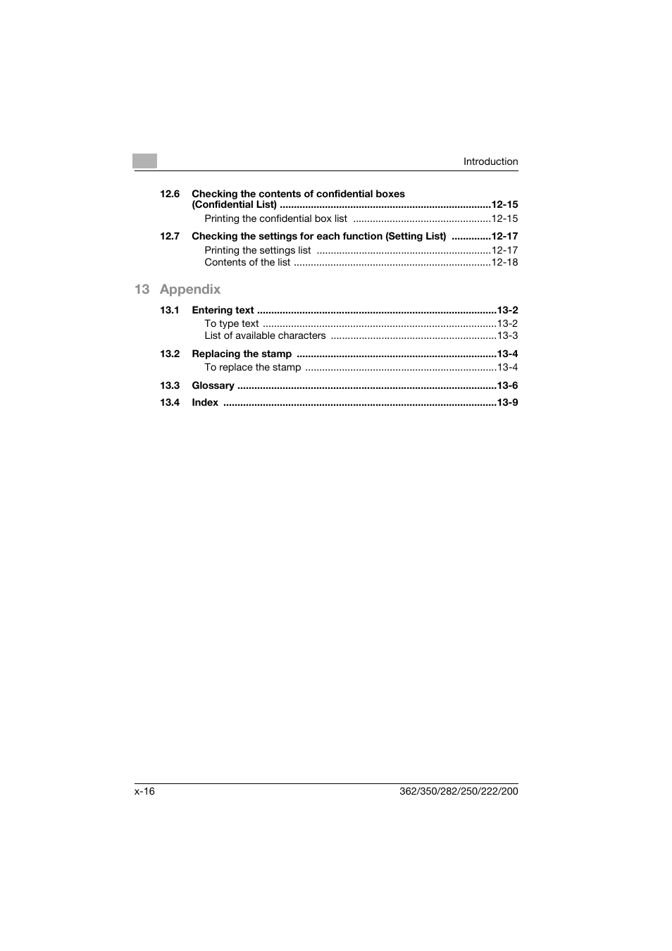 13 appendix | Konica Minolta bizhub 222 User Manual | Page 17 / 366