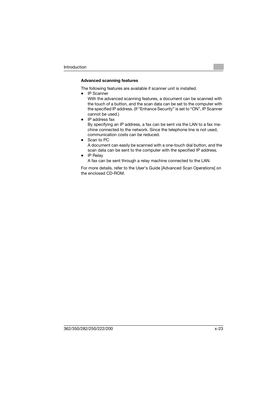 Advanced scanning features | Konica Minolta bizhub 222 User Manual | Page 24 / 366