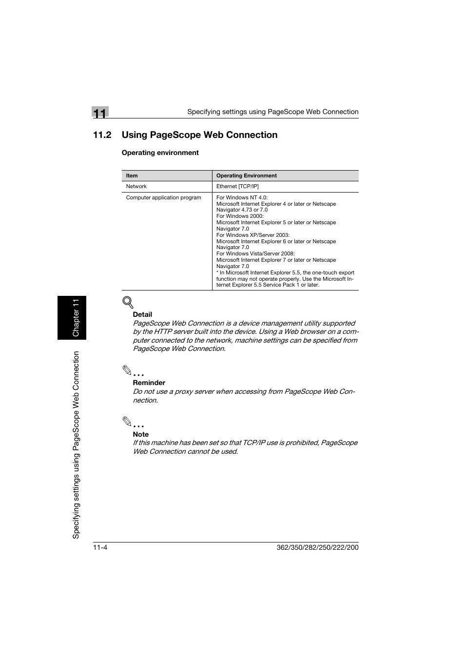 Operating environment, Operating environment -4, 2 using pagescope web connection | Konica Minolta bizhub 222 User Manual | Page 287 / 366