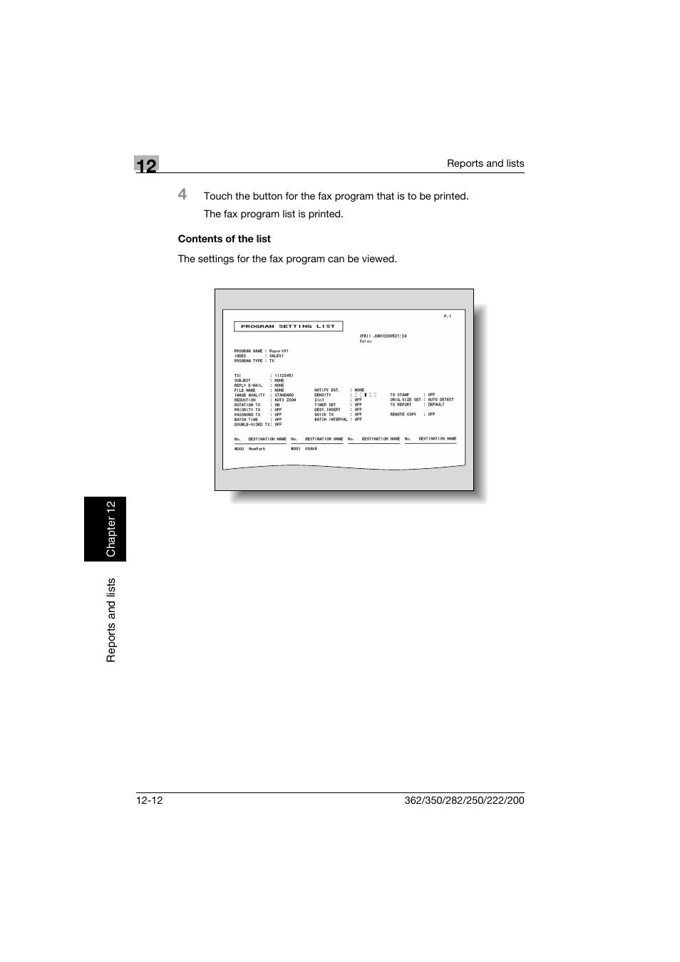 Contents of the list, Contents of the list -12 | Konica Minolta bizhub 222 User Manual | Page 345 / 366