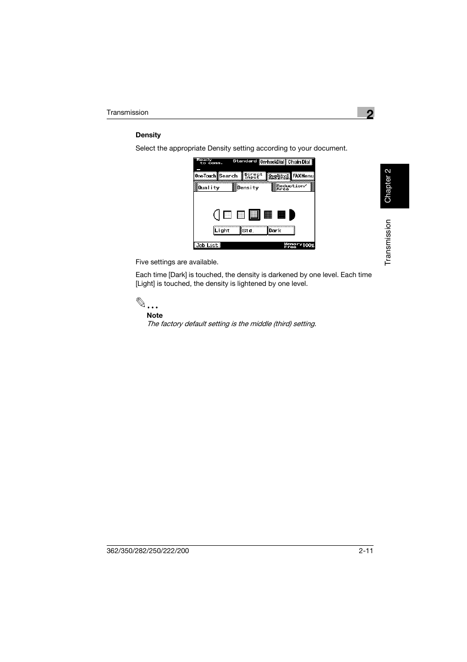 Density, Density -11 | Konica Minolta bizhub 222 User Manual | Page 54 / 366