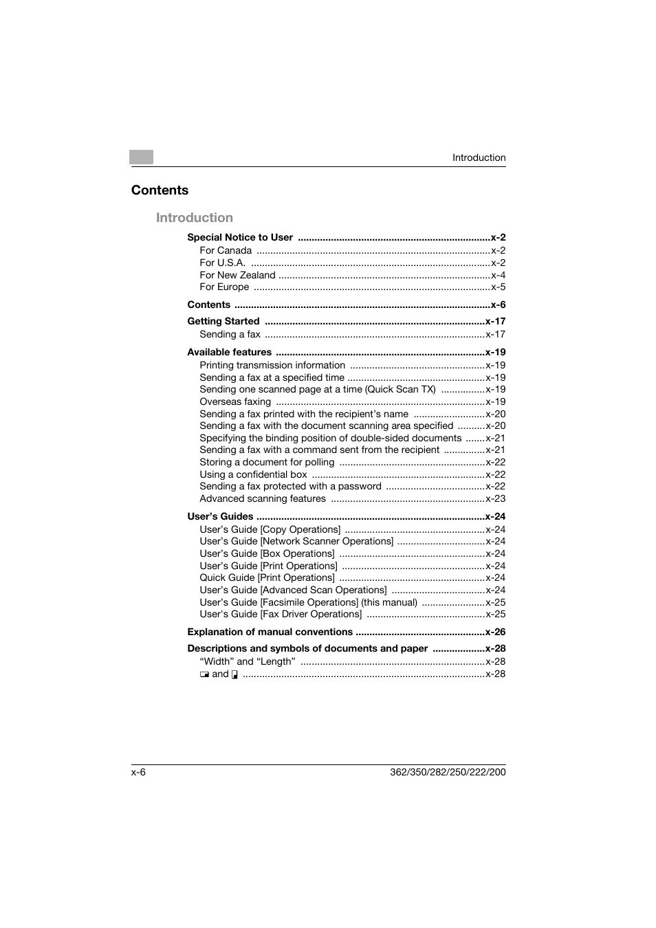 Konica Minolta bizhub 222 User Manual | Page 7 / 366