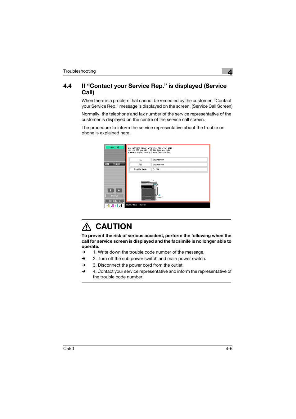 7 caution | Konica Minolta bizhub C550 User Manual | Page 156 / 491