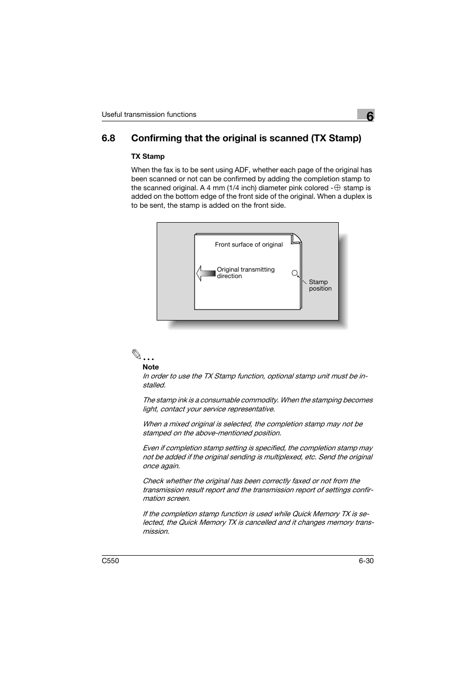 Tx stamp, Tx stamp -30 | Konica Minolta bizhub C550 User Manual | Page 189 / 491