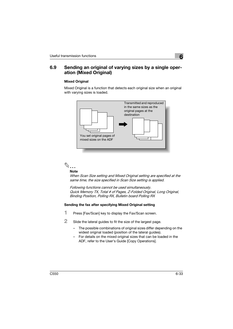Mixed original | Konica Minolta bizhub C550 User Manual | Page 192 / 491