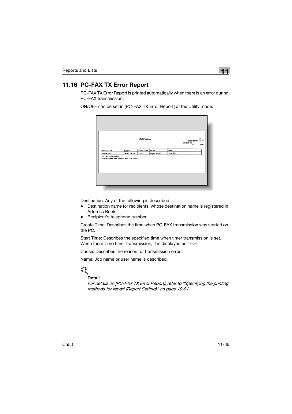 16 pc-fax tx error report, 16 pc-fax tx error report -36 | Konica Minolta bizhub C550 User Manual | Page 458 / 491