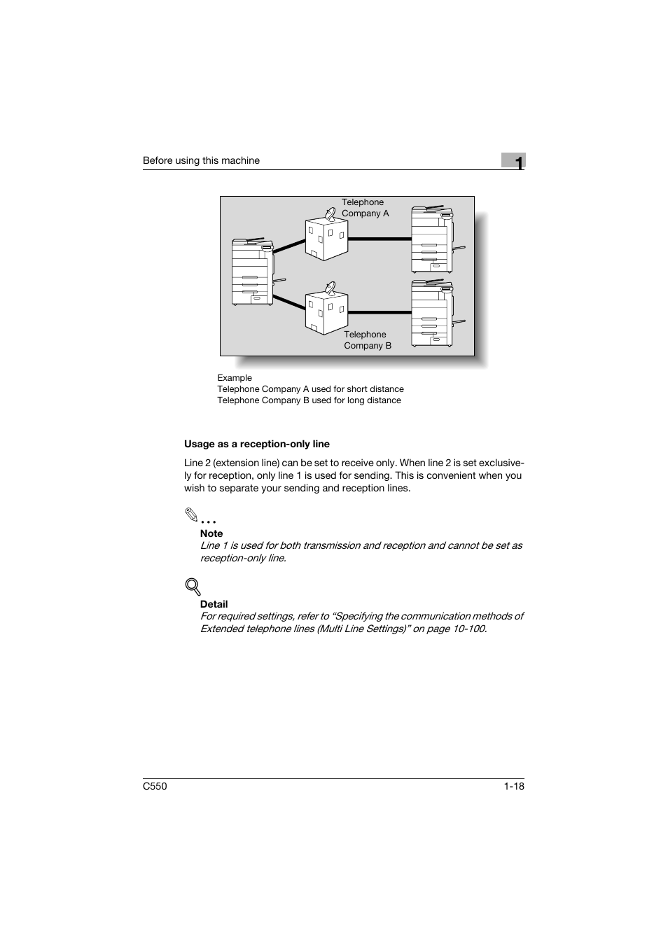 Usage as a reception-only line, Usage as a reception-only line -18 | Konica Minolta bizhub C550 User Manual | Page 55 / 491