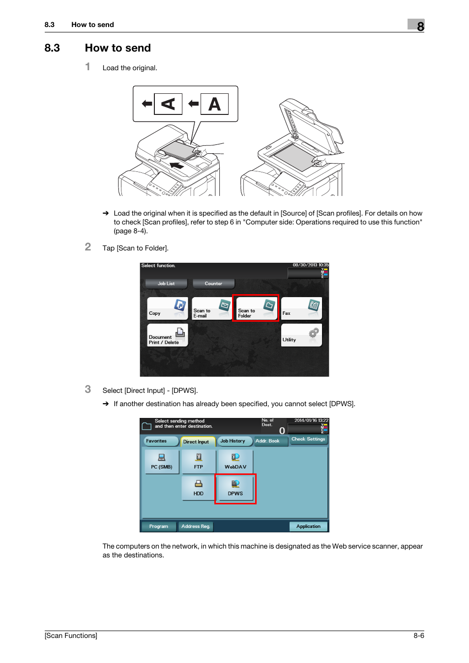 3 how to send, How to send -6, 3 how to send 1 | Konica Minolta bizhub C3850 User Manual | Page 84 / 105
