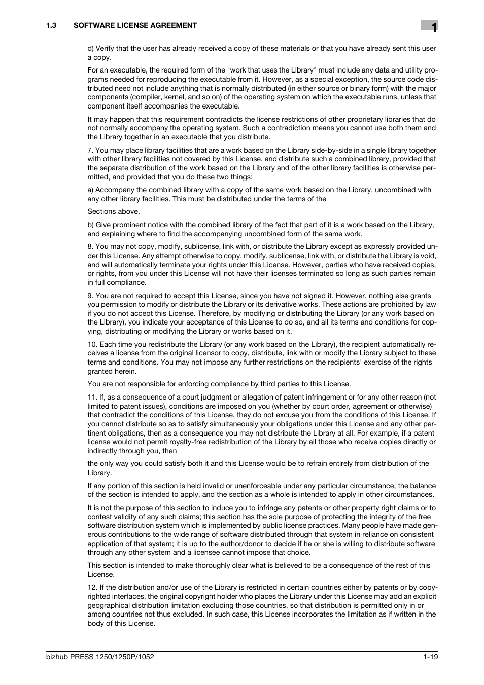 Konica Minolta bizhub PRESS 1250P User Manual | Page 20 / 90