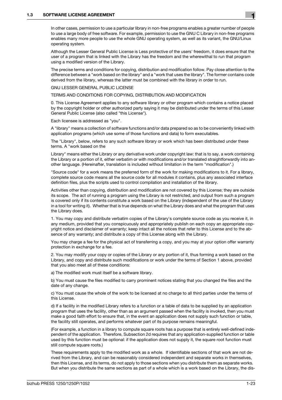 Konica Minolta bizhub PRESS 1250P User Manual | Page 24 / 90