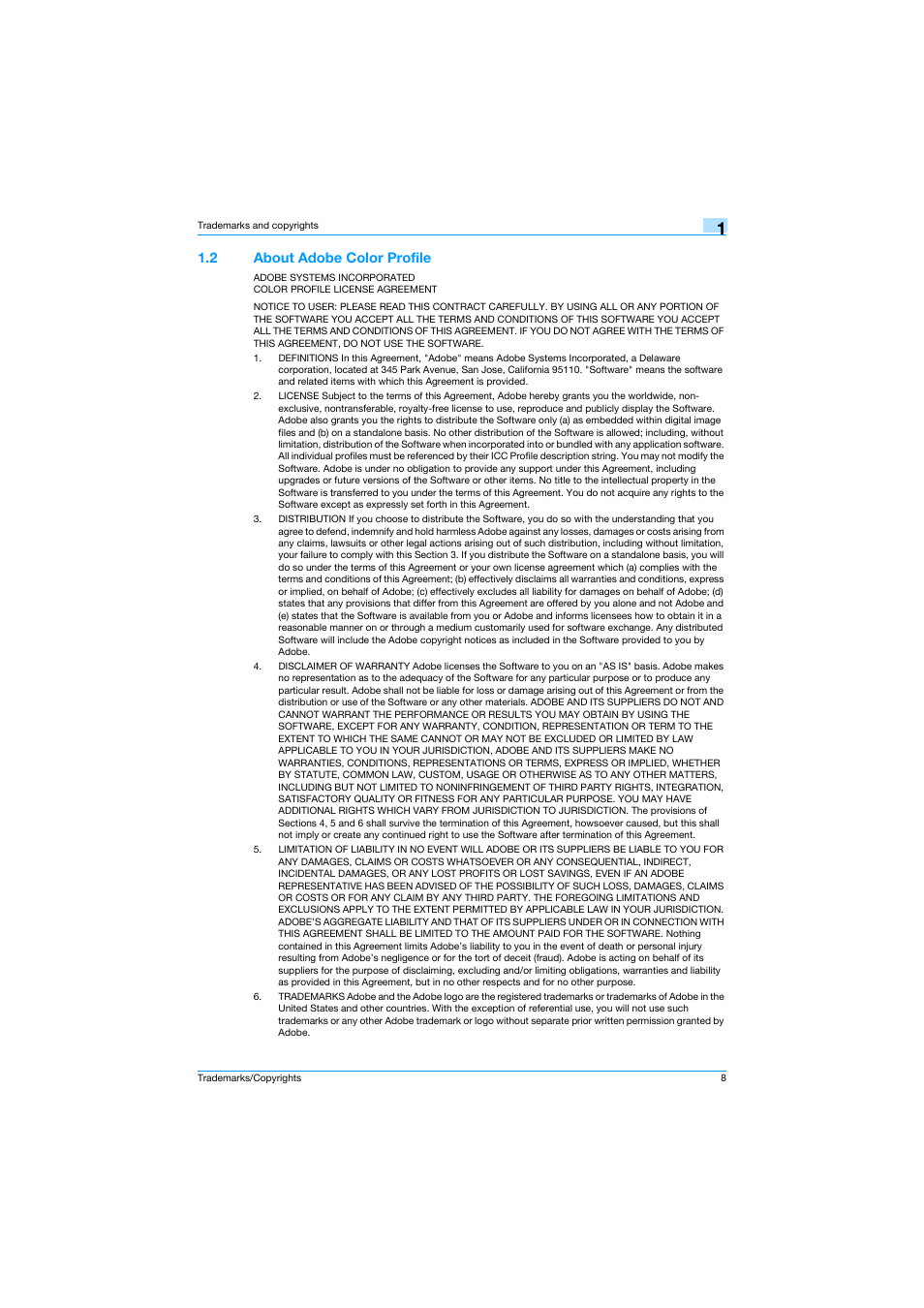 2 about adobe color profile | Konica Minolta bizhub C353 User Manual | Page 9 / 14