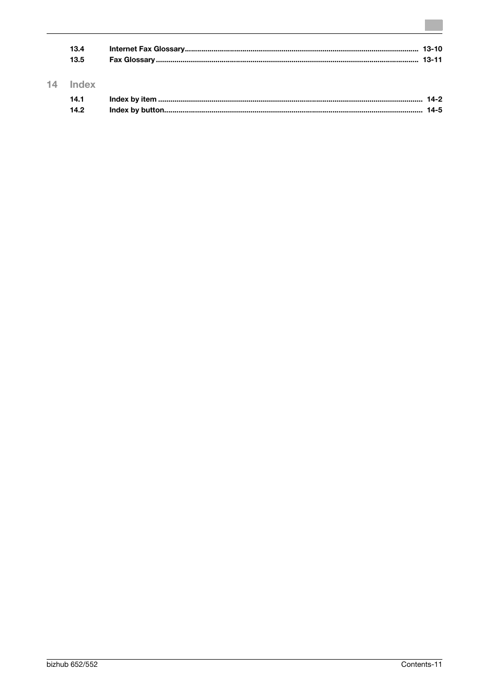 14 index | Konica Minolta bizhub 552 User Manual | Page 12 / 310