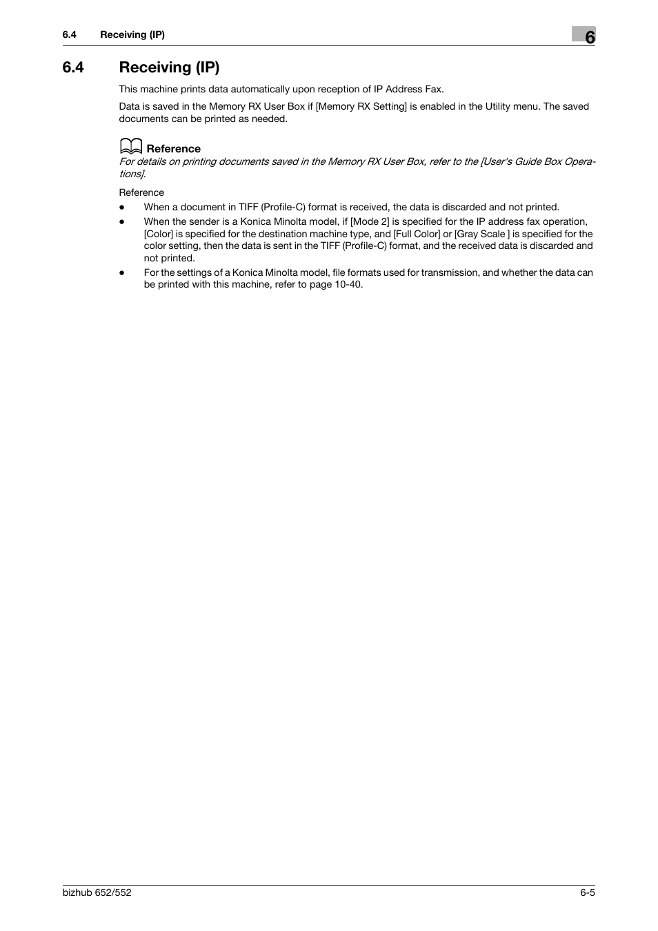 4 receiving (ip), Receiving (ip) -5 | Konica Minolta bizhub 552 User Manual | Page 127 / 310