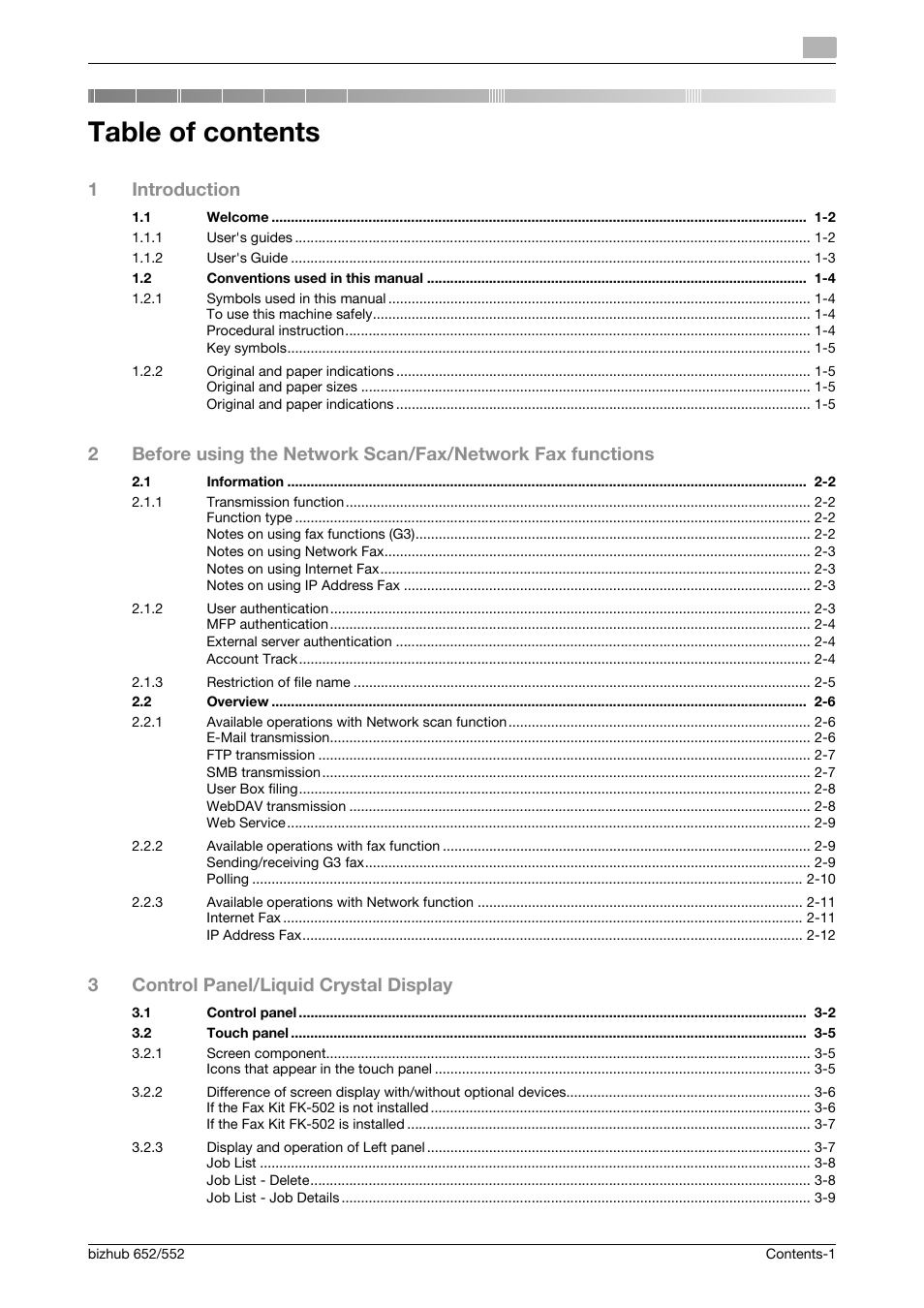 Konica Minolta bizhub 552 User Manual | Page 2 / 310