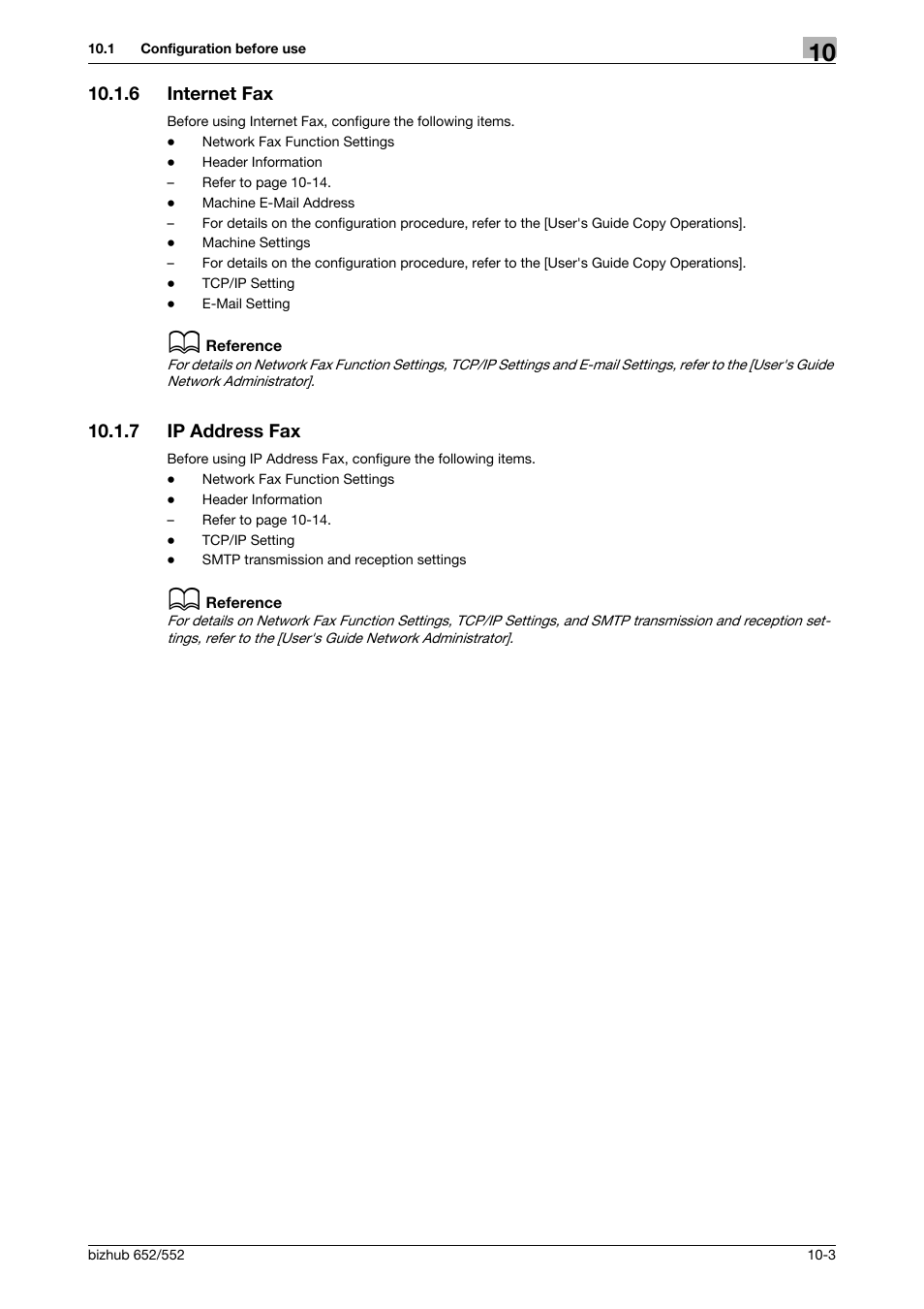 6 internet fax, 7 ip address fax, Internet fax -3 | Ip address fax -3 | Konica Minolta bizhub 552 User Manual | Page 208 / 310