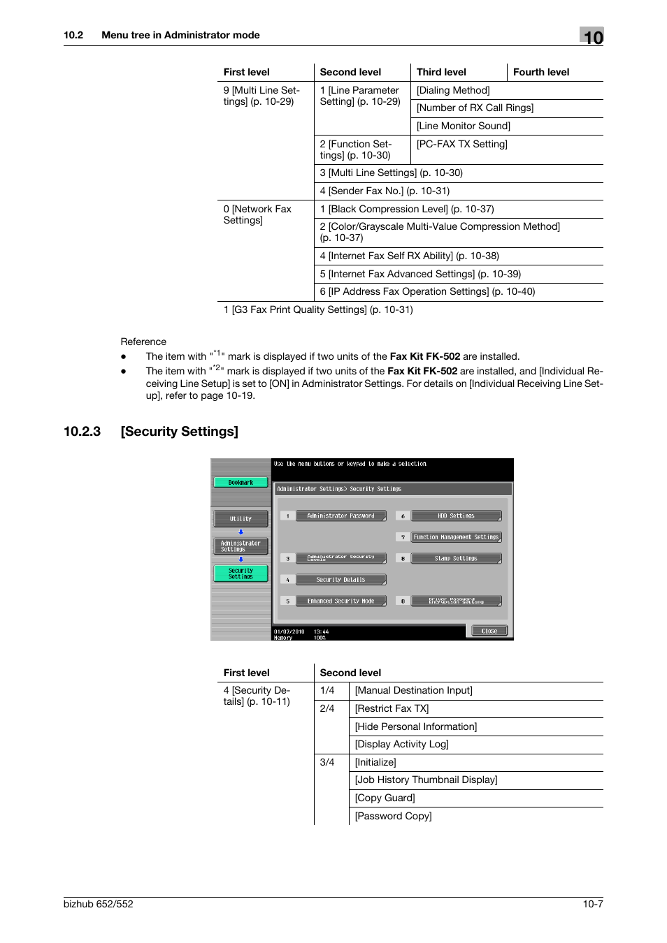 3 [security settings, Security settings] -7 | Konica Minolta bizhub 552 User Manual | Page 212 / 310