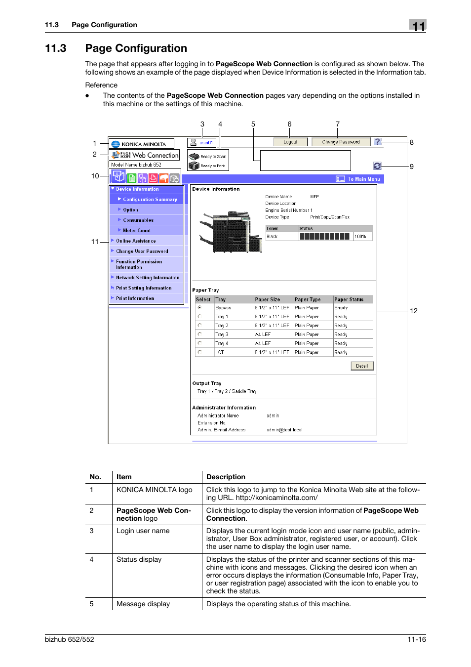 3 page configuration | Konica Minolta bizhub 552 User Manual | Page 262 / 310