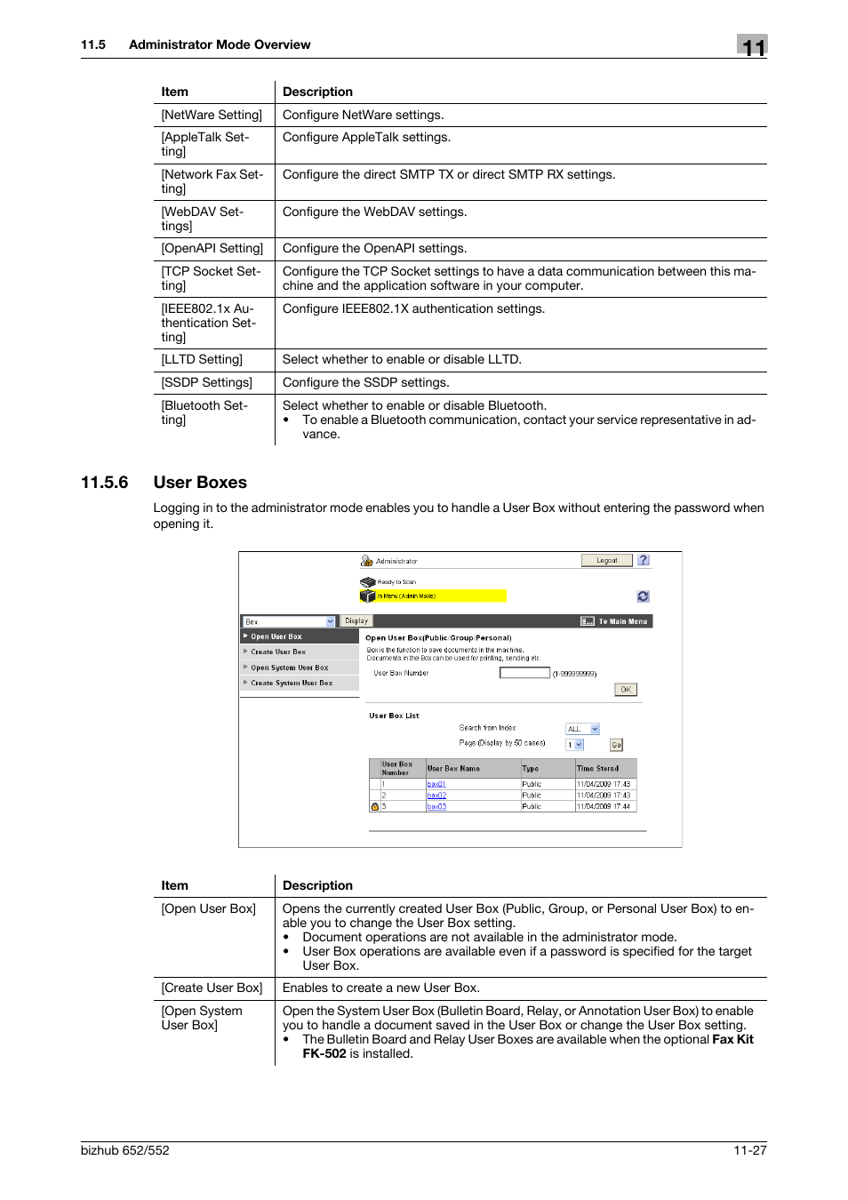 6 user boxes, User boxes -27 | Konica Minolta bizhub 552 User Manual | Page 273 / 310