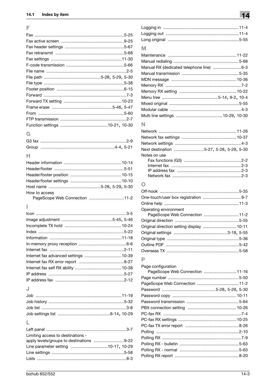 Konica Minolta bizhub 552 User Manual | Page 304 / 310