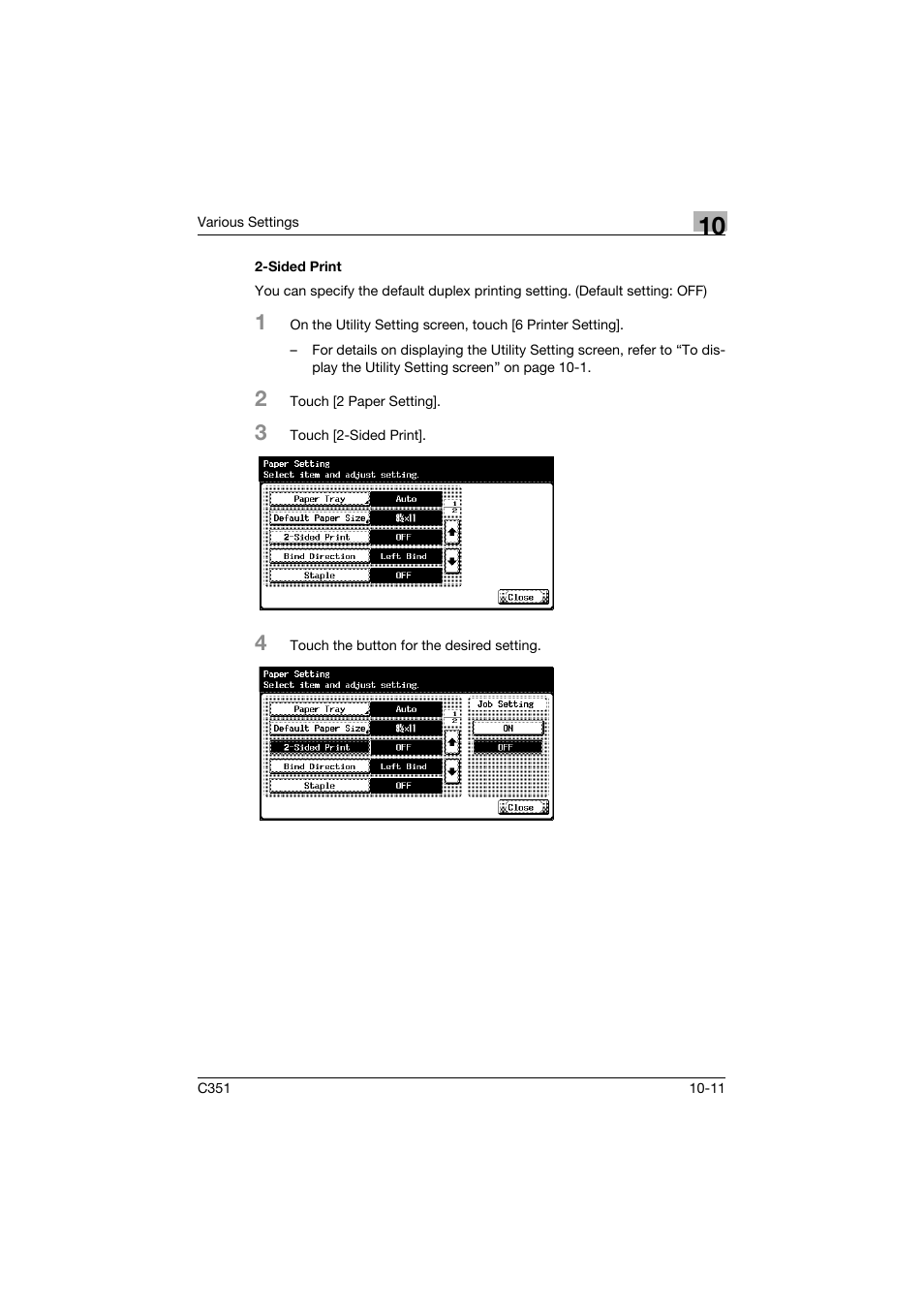Sided print, Sided print -11 | Konica Minolta BIZHUB C351 User Manual | Page 244 / 380