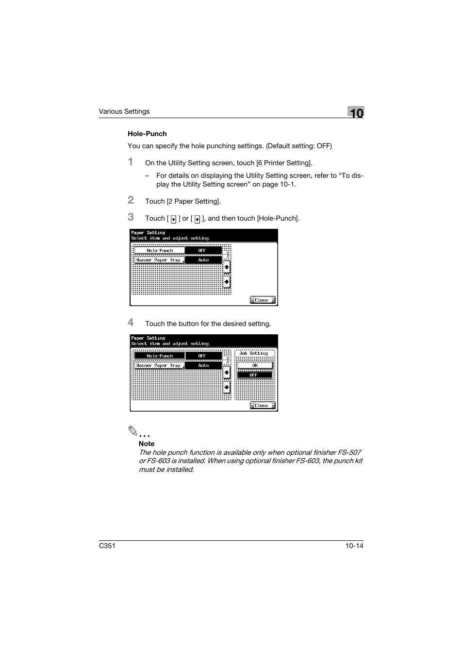 Hole-punch, Hole-punch -14 | Konica Minolta BIZHUB C351 User Manual | Page 247 / 380