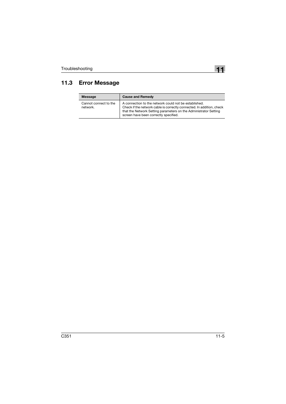 3 error message, Error message -5 | Konica Minolta BIZHUB C351 User Manual | Page 362 / 380