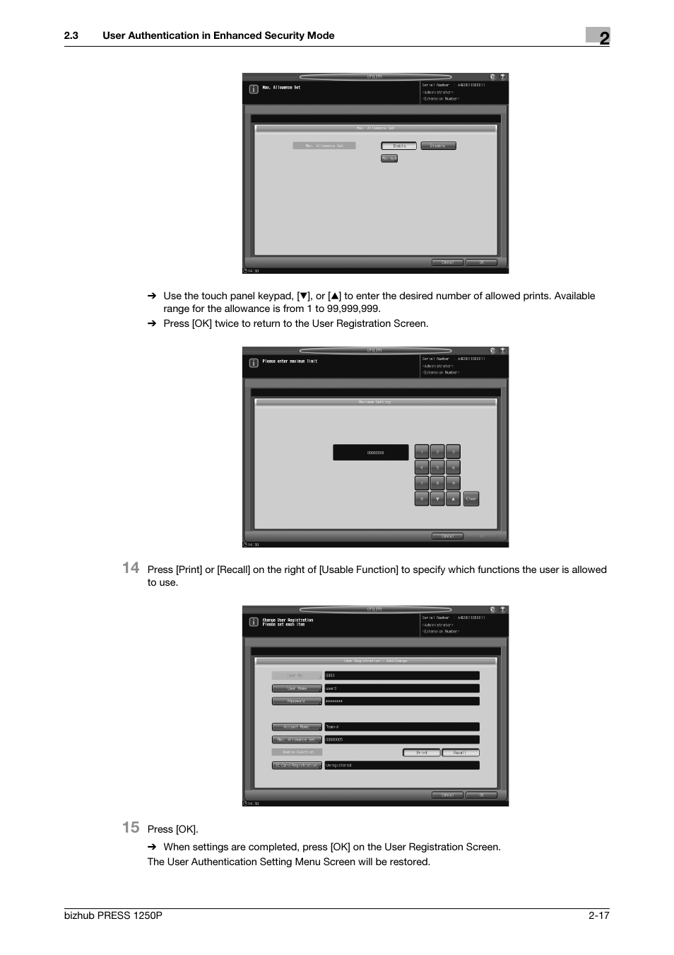 Konica Minolta bizhub PRESS 1250P User Manual | Page 25 / 68