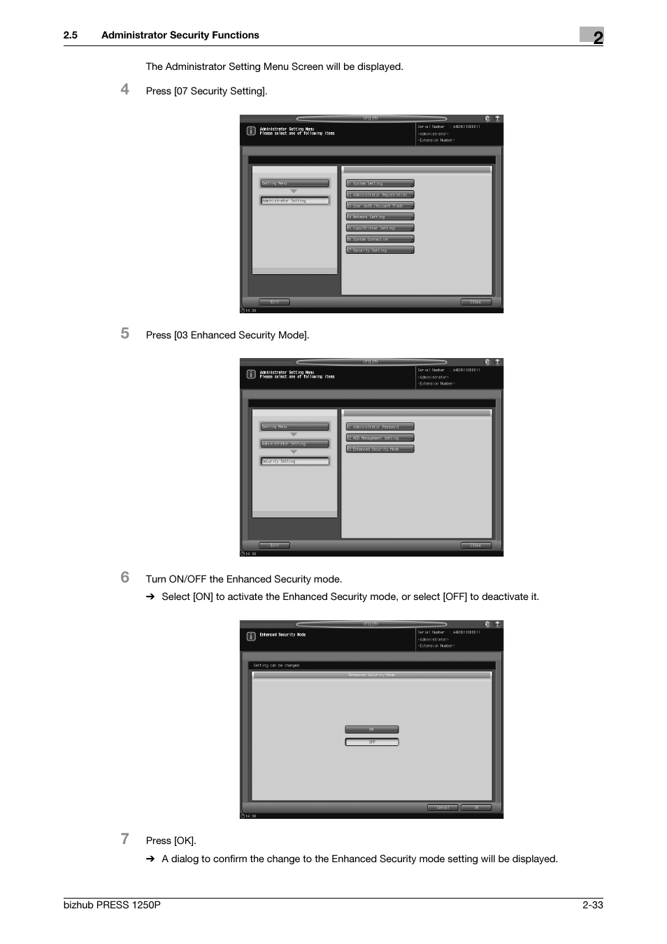 Konica Minolta bizhub PRESS 1250P User Manual | Page 41 / 68