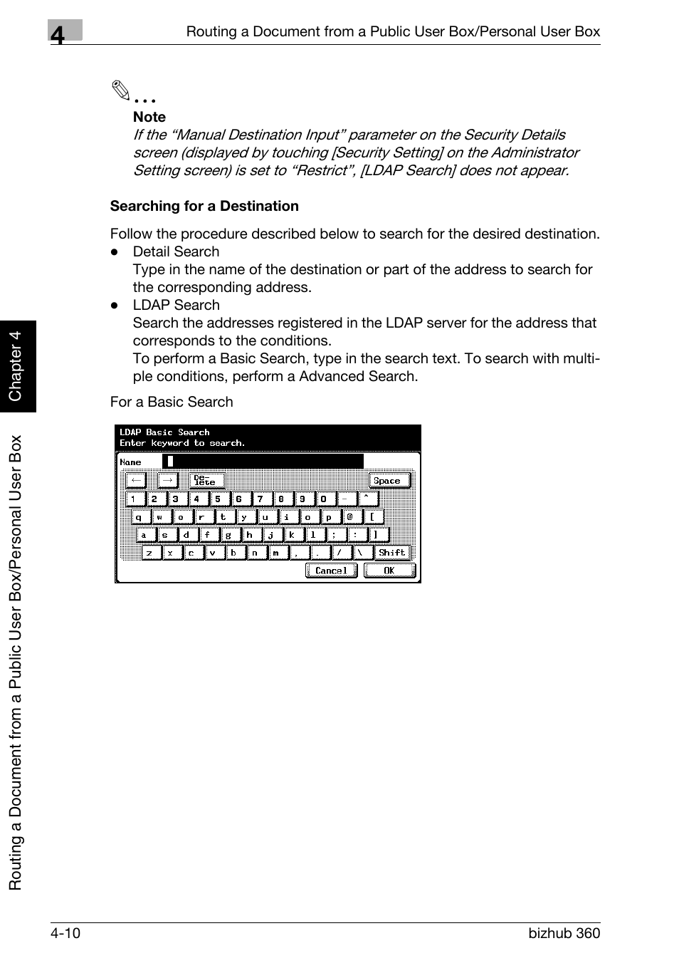 Searching for a destination -10 | Konica Minolta bizhub 360 User Manual | Page 109 / 218