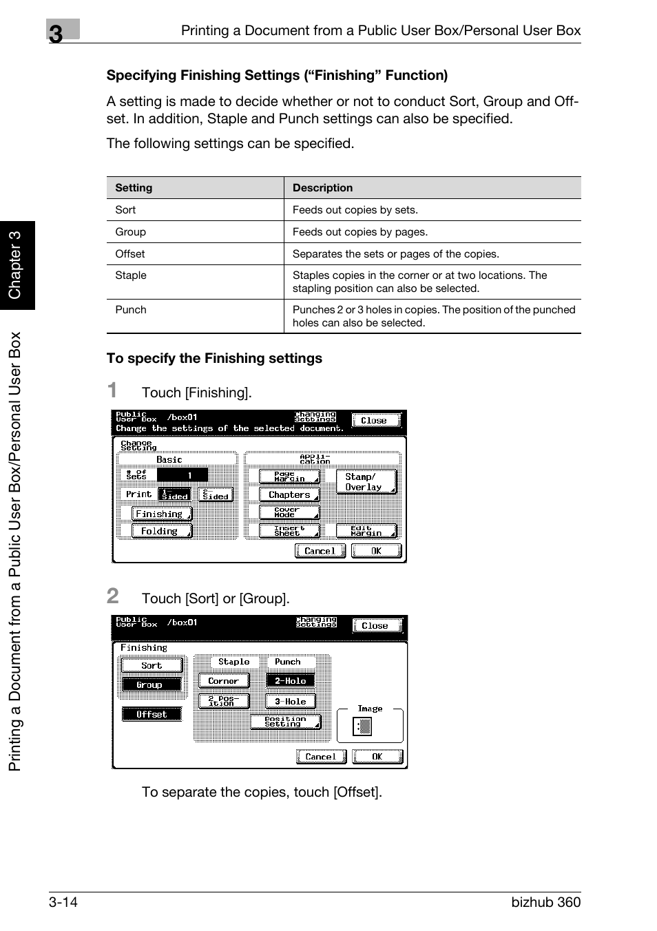 P. 3-14 | Konica Minolta bizhub 360 User Manual | Page 53 / 218