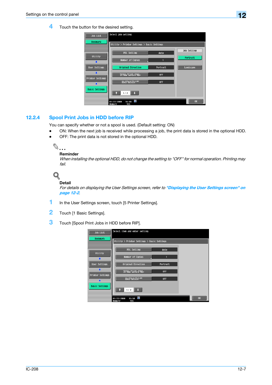 4 spool print jobs in hdd before rip, Spool print jobs in hdd before rip -7 | Konica Minolta bizhub 601 User Manual | Page 186 / 273