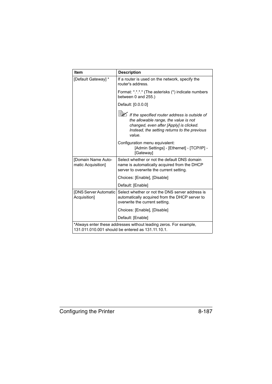 Configuring the printer 8-187 | Konica Minolta bizhub C35 User Manual | Page 454 / 510
