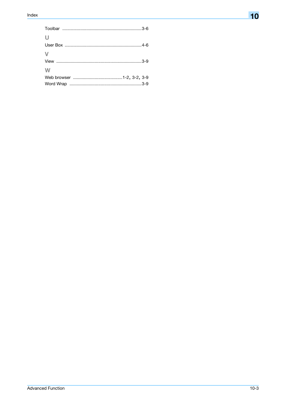 U to w | Konica Minolta bizhub C451 User Manual | Page 81 / 82