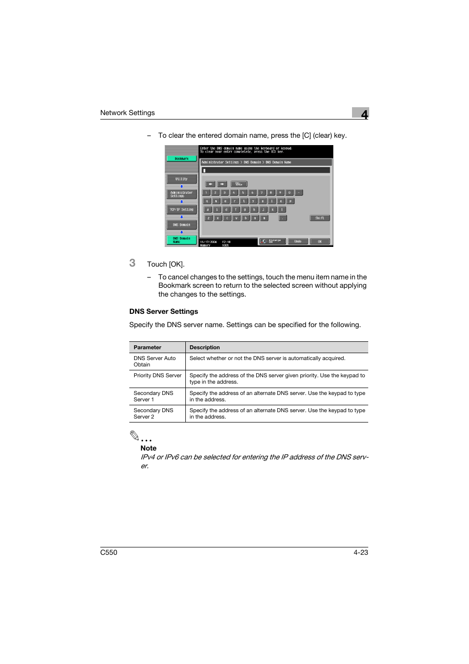 Dns server settings, Dns server settings -23 | Konica Minolta bizhub C550 User Manual | Page 269 / 415