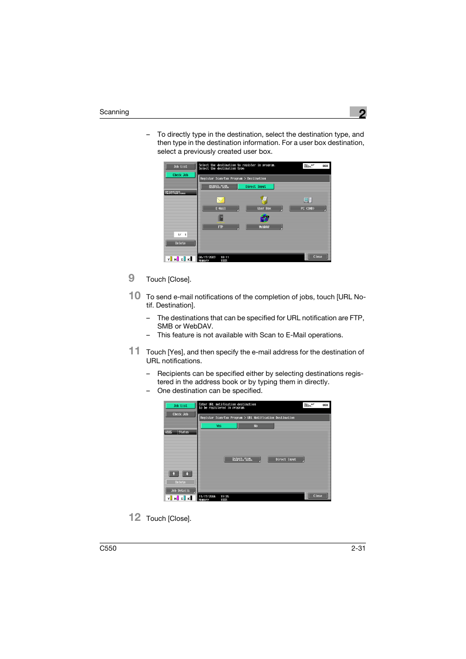 Konica Minolta bizhub C550 User Manual | Page 70 / 415
