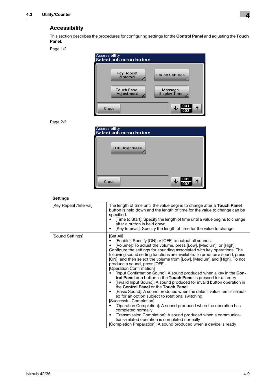 Accessibility, Accessibility -9 | Konica Minolta bizhub 42 User Manual | Page 35 / 109