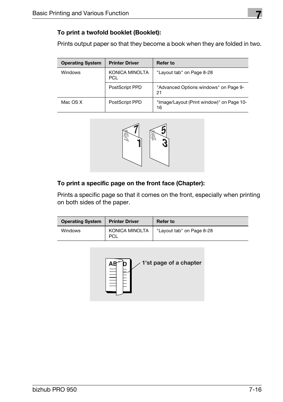 To print a twofold booklet (booklet) | Konica Minolta bizhub PRO 950 User Manual | Page 101 / 320
