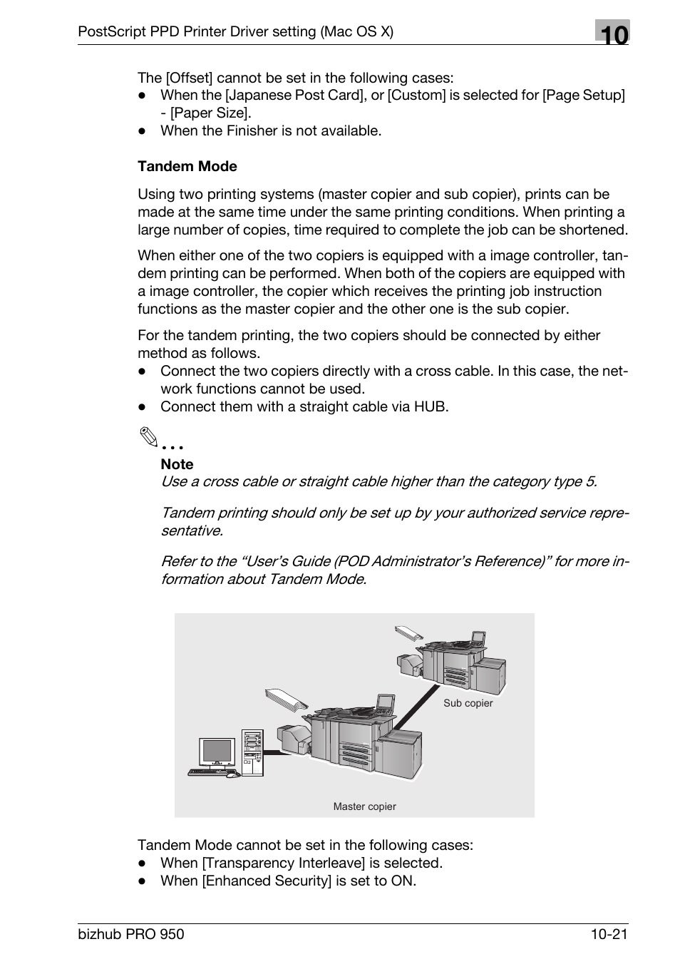Tandem mode | Konica Minolta bizhub PRO 950 User Manual | Page 240 / 320