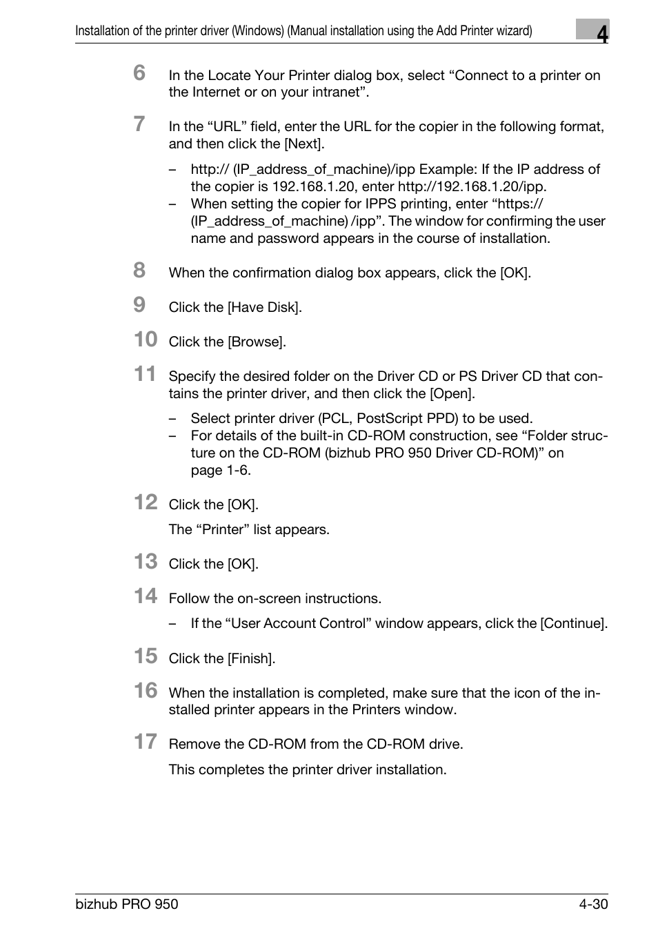 Konica Minolta bizhub PRO 950 User Manual | Page 62 / 320