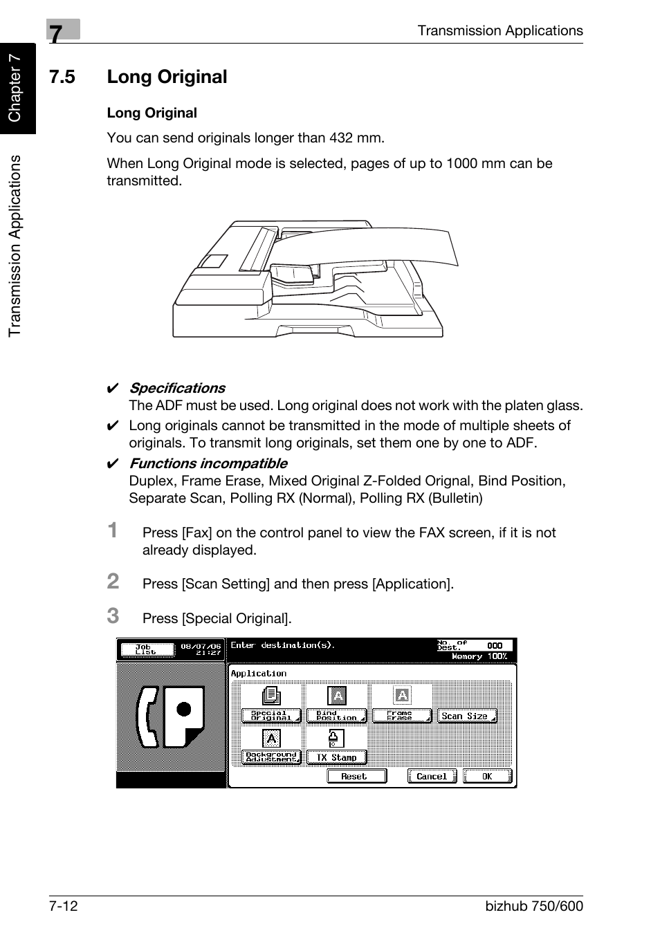 5 long original, Long original, Long original -12 | Konica Minolta FK-502 User Manual | Page 149 / 458