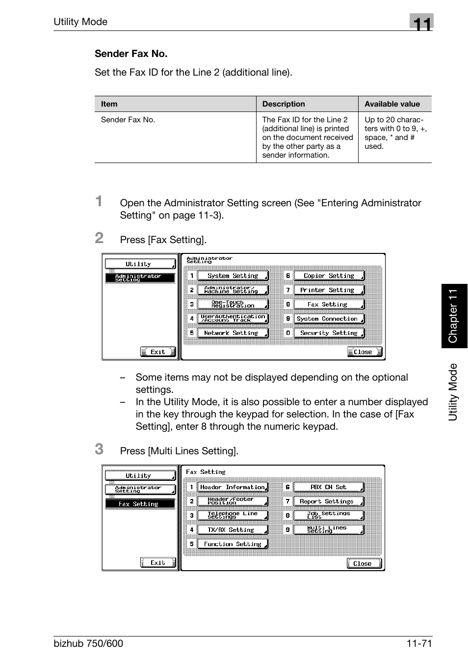 Sender fax no | Konica Minolta FK-502 User Manual | Page 340 / 458
