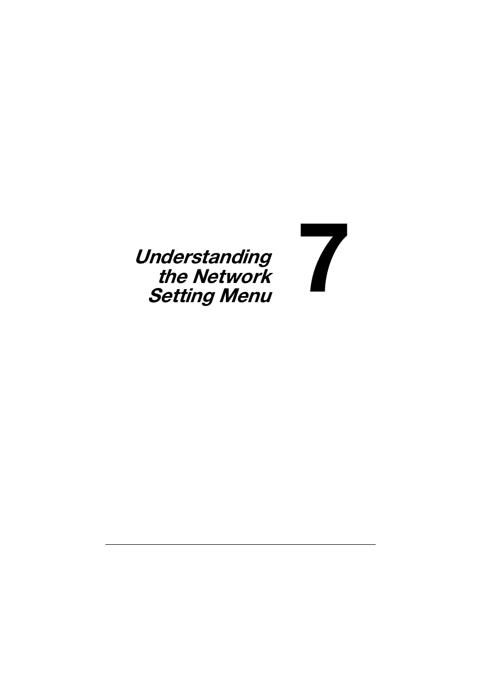Ch.7 understanding the network setting menu, Understanding the network setting menu -1 | Konica Minolta bizhub C25 User Manual | Page 232 / 551