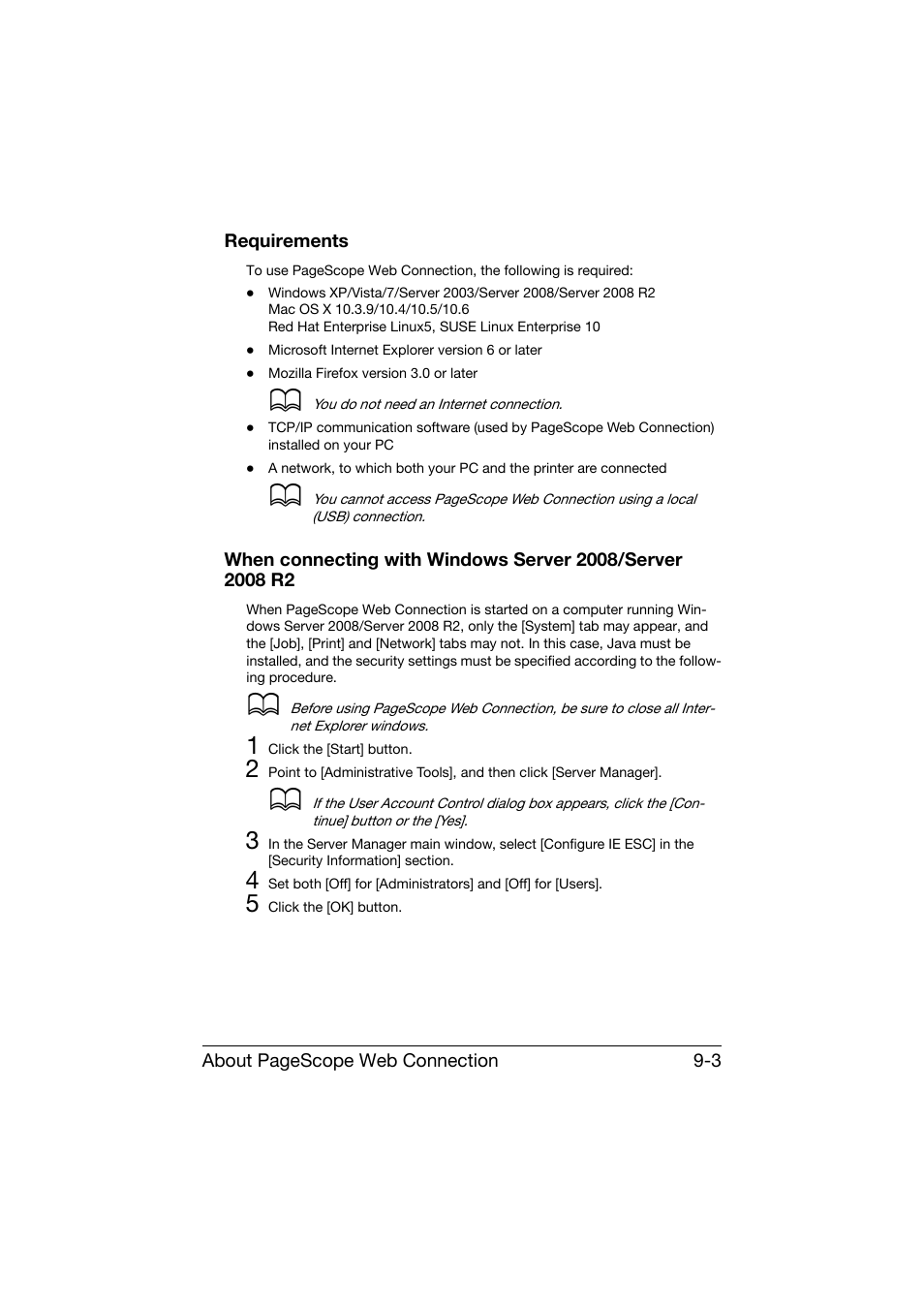 Requirements | Konica Minolta bizhub C25 User Manual | Page 290 / 551