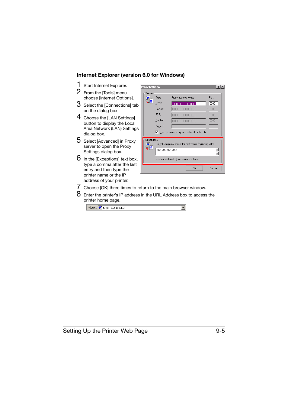 Internet explorer (version 6.0 for windows), Internet explorer (version 6.0 for windows) -5 | Konica Minolta bizhub C25 User Manual | Page 292 / 551