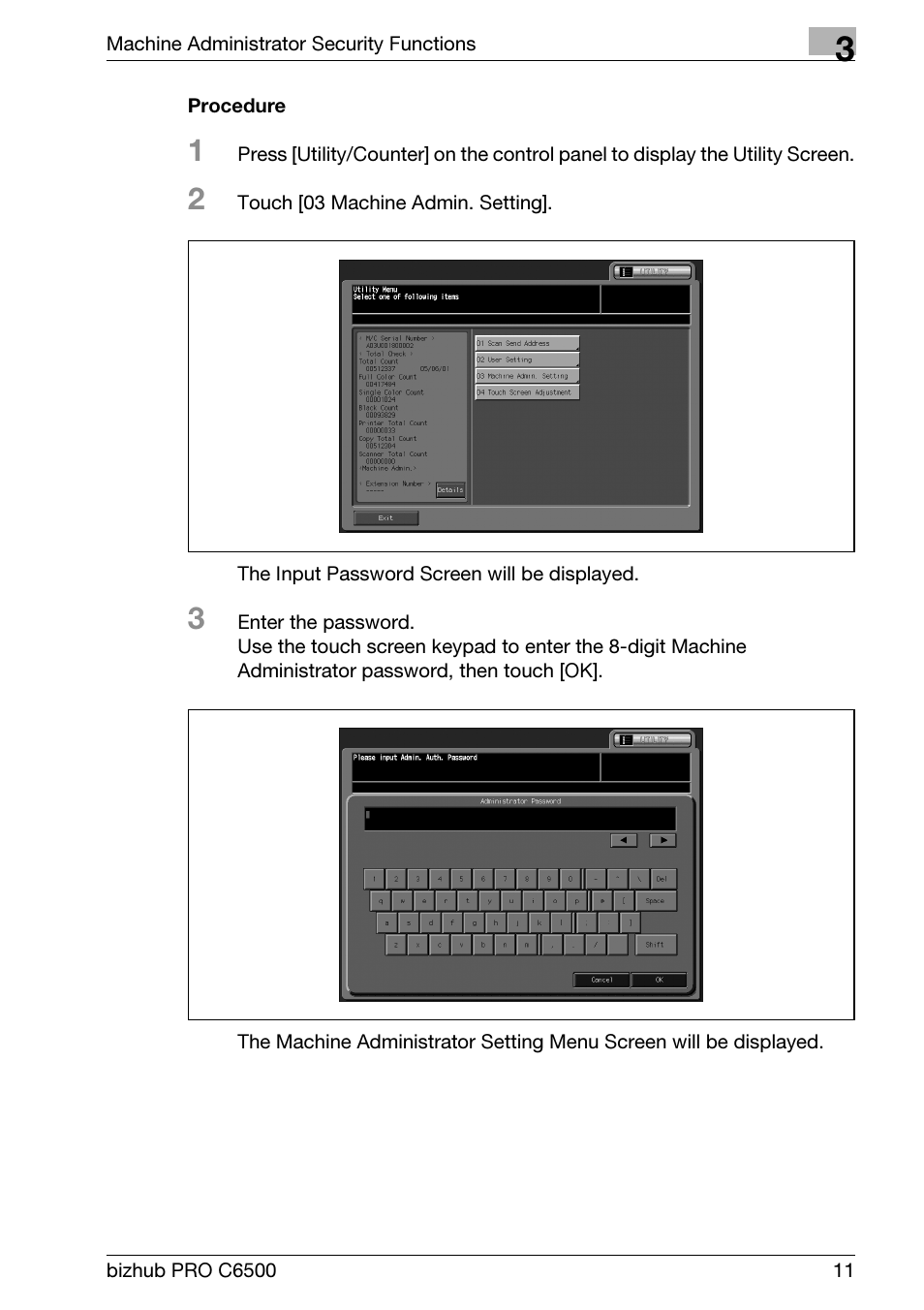 Procedure | Konica Minolta bizhub PRO C6500 User Manual | Page 19 / 32