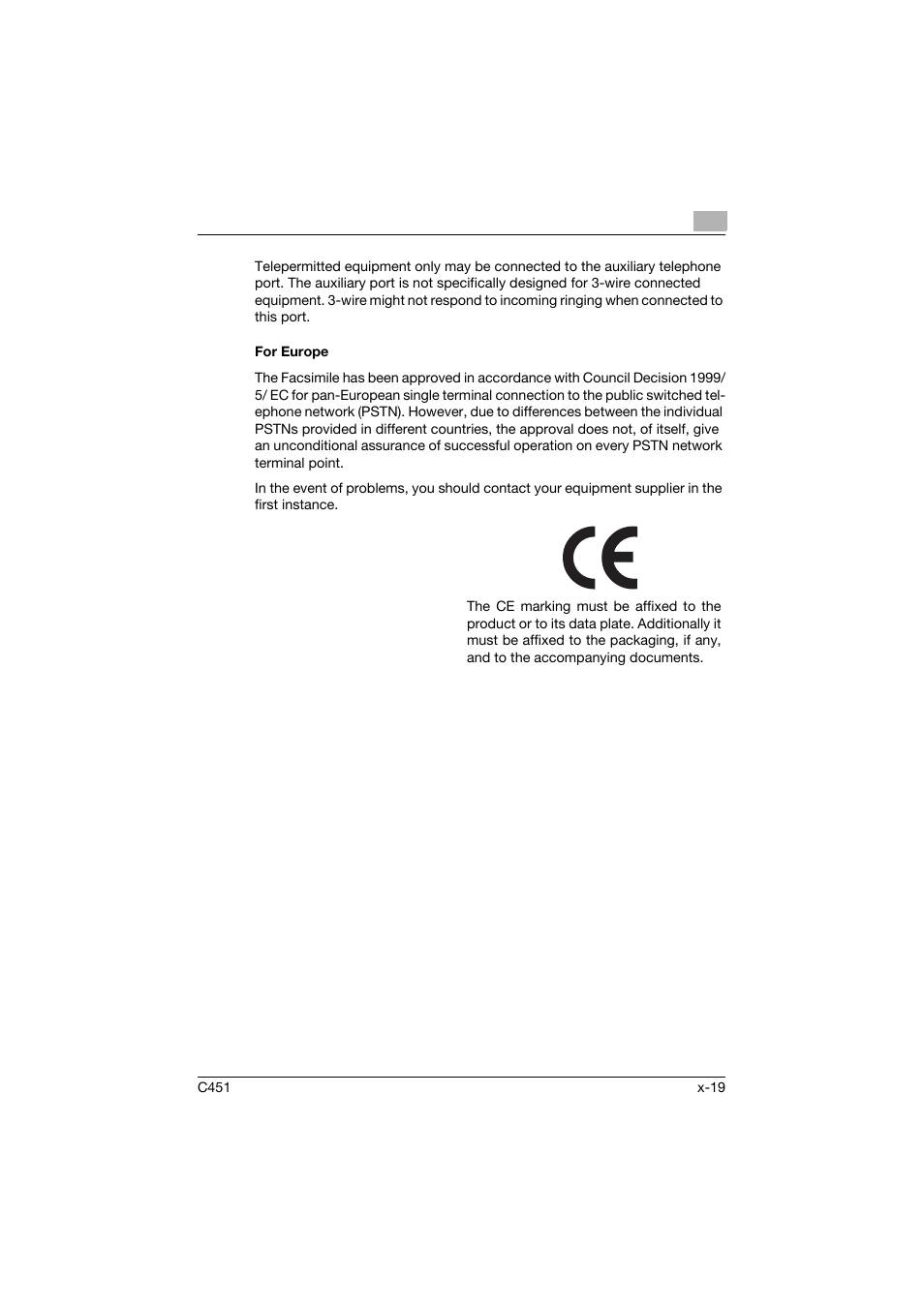 For europe | Konica Minolta FK-502 User Manual | Page 20 / 492