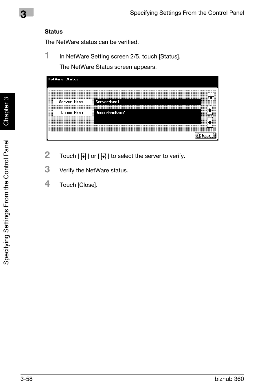 Status -58 | Konica Minolta bizhub 360 User Manual | Page 183 / 414