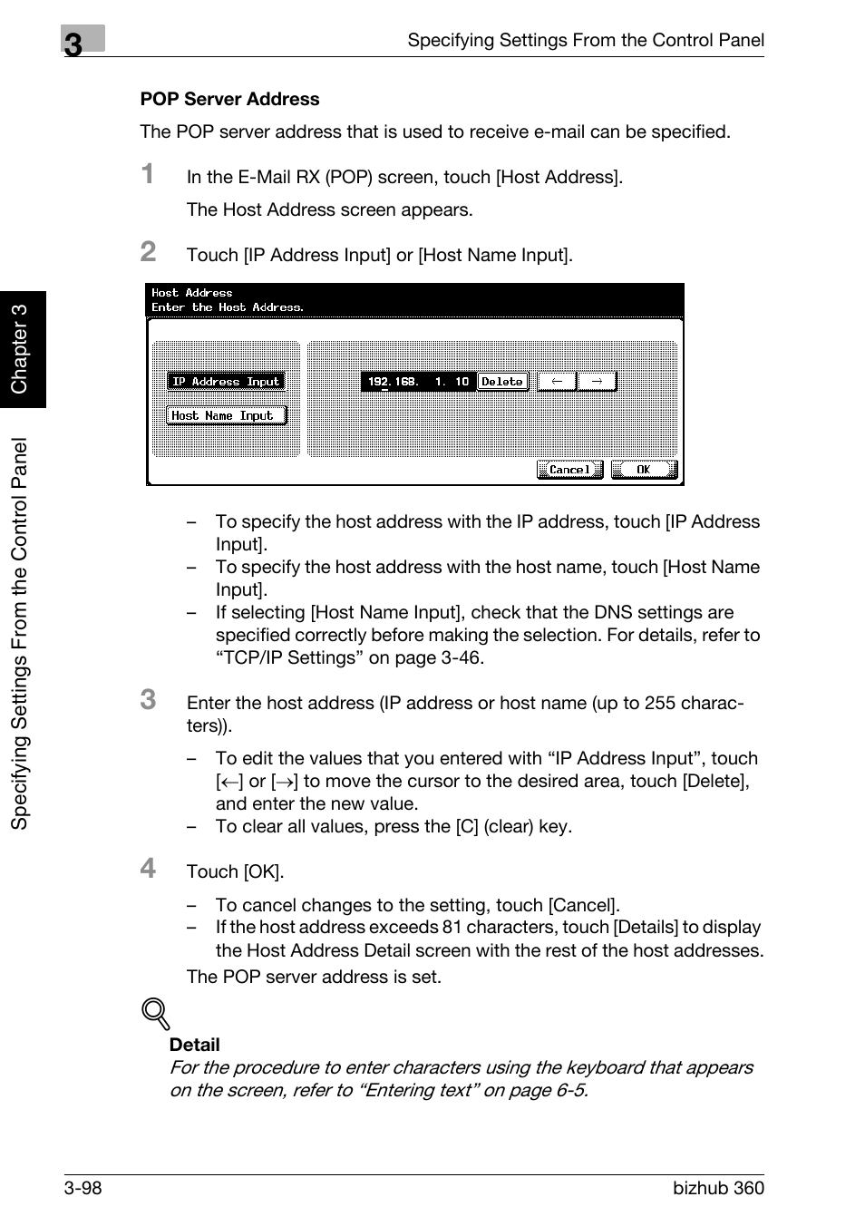 Pop server address -98 | Konica Minolta bizhub 360 User Manual | Page 223 / 414